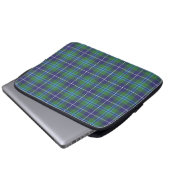 Tartan Clan Douglas Kariert Green Violet Karo Laptopschutzhülle (Vorne Knopf)
