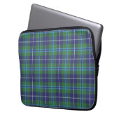 Tartan Clan Douglas Kariert Green Violet Karo Laptopschutzhülle (Vorderseite Links)