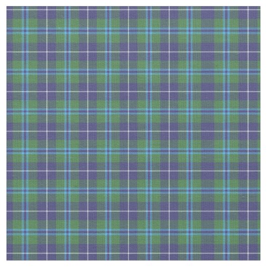 Tartan Clan Douglas Kariert Pattern Green Karo Stoff (Nahaufnahme)