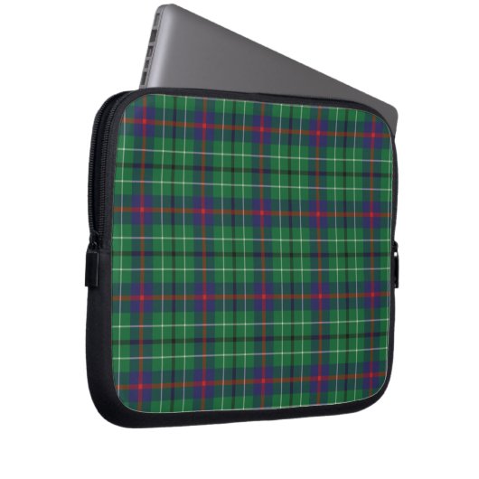 Tartan Clan Duncan Kariert Green Lila Karo Laptopschutzhülle (Vorne Rechts)