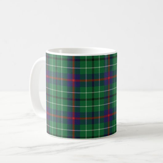 Tartan Clan Duncan Kariert Green Red Blue Karo Kaffeetasse (Vorderseite Links)