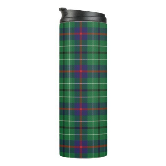Tartan Clan Duncan Kariert Green Red Blue Karo Thermosbecher (Nach rechts gedreht)