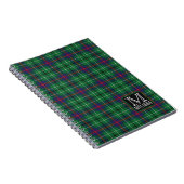 Tartan Clan Duncan Karierter Muster Monogrammname Notizblock (Rechte Seite)