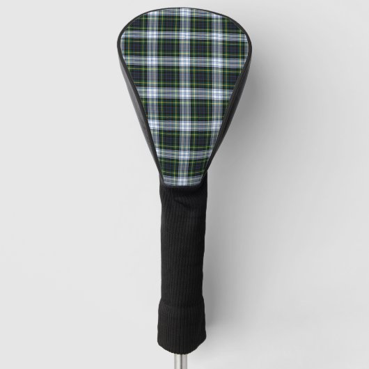 Tartan Clan Gordon Kariert weiß grün kariert Golf Headcover (Vorderseite)