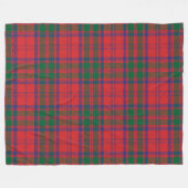 Tartan Clan Grant Kariert Green Red Karo Fleecedecke (Vorderseite (Horizontal))
