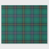 Tartan Clan Henderson Kariert Green Black Karo Geschenkpapier (Flach)