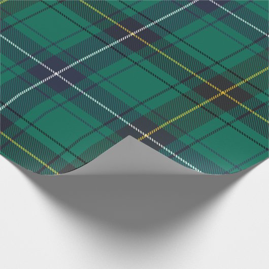 Tartan Clan Henderson Kariert Green Black Karo Geschenkpapier (Ecke)
