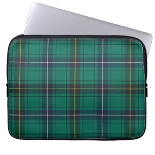 Tartan Clan Henderson Karo Grün Karomuster Laptopschutzhülle