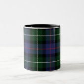 Tartan Clan MacKenzie Karierter grüner Karo Zweifarbige Tasse (Mittel)