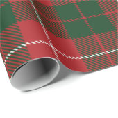 Tartan Clan MacKinnon Kariert Red Green Karo Geschenkpapier (Rolleneckpunkt)
