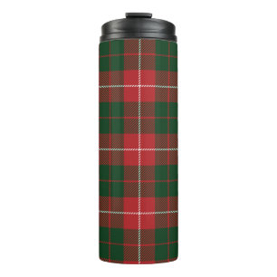 Tartan Clan MacKinnon Karo Grün Rot Kariert Thermosbecher