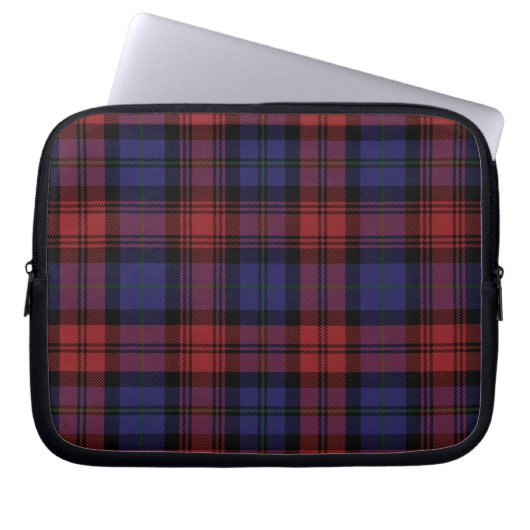 Tartan Clan MacLachlan Kariert Red Lila Checkered Laptopschutzhülle (Vorderseite)