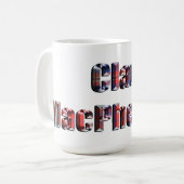 Tartan Clan Macpherson Name, Kaffeetasse (Vorderseite Links)