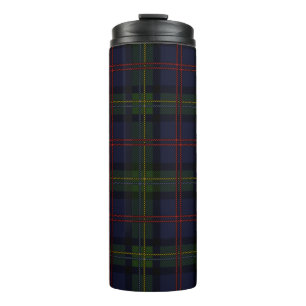 Tartan Clan Malcolm Grün Lila Schottischer Karo Thermosbecher