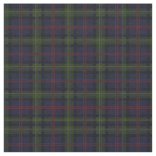 Tartan Clan Malcolm Kariert Pattern Green Blue Stoff (Nahaufnahme)