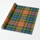 Tartan Clan Murray Kariert Blue Orange Green Karo Geschenkpapier (Ungerollt)