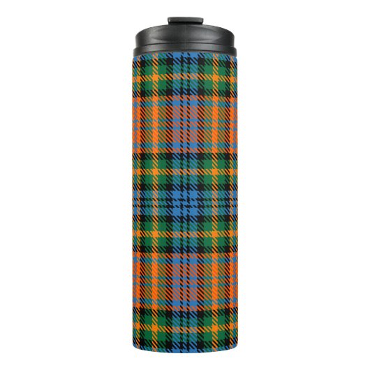 Tartan Clan Murray Kariert Orange Blue Karo Thermosbecher (Vorderseite)