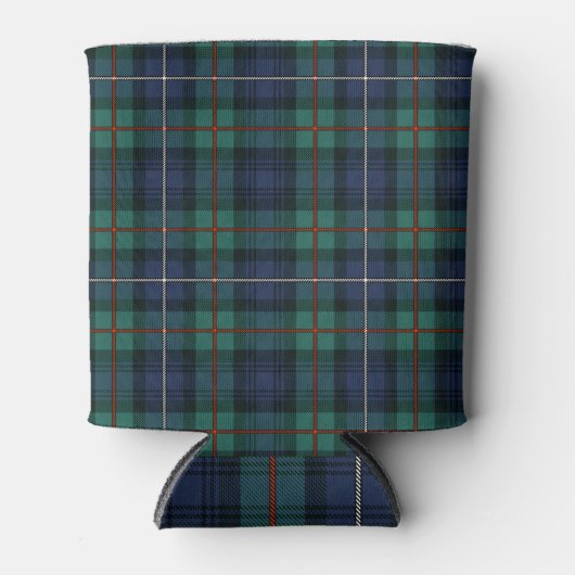 Tartan Clan Robertson Kariert Green Blue Muster Dosenkühler (Vorderseite)