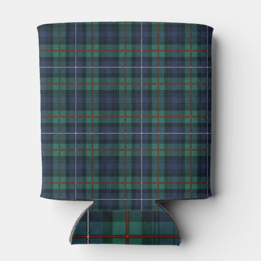 Tartan Clan Robertson Kariert Green Blue Muster Dosenkühler (Rückseite)