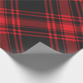 Tartan Clan Stewart Kariert Black Red Karo Pattern Geschenkpapier (Ecke)