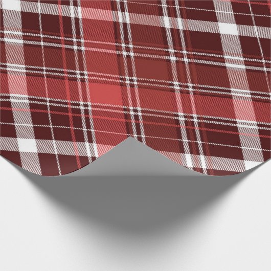 Tartan Clan Stewart Kariert Black Red Karo Pattern Geschenkpapier (Ecke)