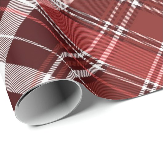 Tartan Clan Stewart Kariert Black Red Karo Pattern Geschenkpapier (Rolleneckpunkt)
