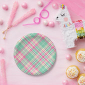 Tartan Clan Stewart Kariert Black Red Karo Pattern Pappteller (Party)