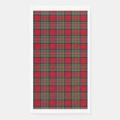 Tartan Clan Stewart Kariert Black Red Karo Pattern Serviette (Vorderseite)