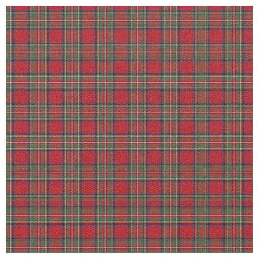 Tartan Clan Stewart Kariert Pattern Red Green Karo Stoff (Nahaufnahme)