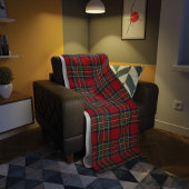 Tartan Clan Stewart Kariert Red Green Karo Pattern Fleecedecke