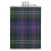Tartan Clan Sutherland Kariert grünes Schwarz Rust Flachmann (Rückseite)