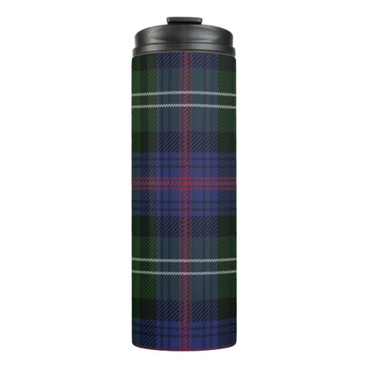 Tartan Clan Sutherland Karierter grüner Karo Thermosbecher (Vorderseite)