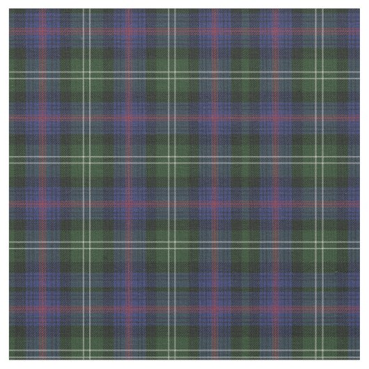 Tartan Clan Sutherland Muster Kariert Stoff (Nahaufnahme)