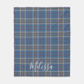 Tartan Clan Thompson Kariert Blue Gray Karo Fleecedecke (Vorderseite)