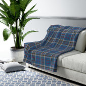 Tartan Clan Thompson Kariert Blue Gray Karo Fleecedecke