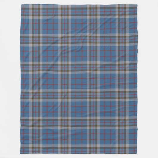 Tartan Clan Thompson Kariert Blue Gray Karo Fleecedecke (Vorderseite)