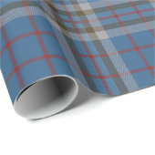 Tartan Clan Thompson Kariert Blue Gray Karo Geschenkpapier (Rolleneckpunkt)