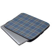 Tartan Clan Thompson Kariert Gray Blue Checkered Laptopschutzhülle (Vorne Knopf)