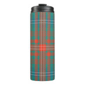 Tartan Clan Wilson Kariert Orange Türkis Karo Thermosbecher (Vorderseite)