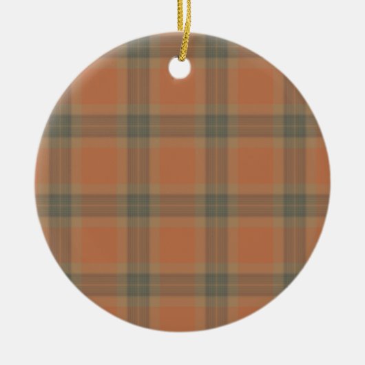 Tartan-Creme Keramikornament (Vorne)