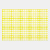 Tartan daisy lemon yellow green set wrapping paper geschenkpapier set (Vorderseite 3)