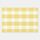 Tartan daisy lemon yellow grey set wrapping paper geschenkpapier set (Vorderseite 3)