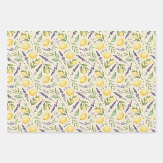 Tartan daisy lemon yellow purple wrapping paper geschenkpapier set (Vorderseite 2)