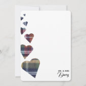 Tartan Dankeschön Karte (Rückseite)