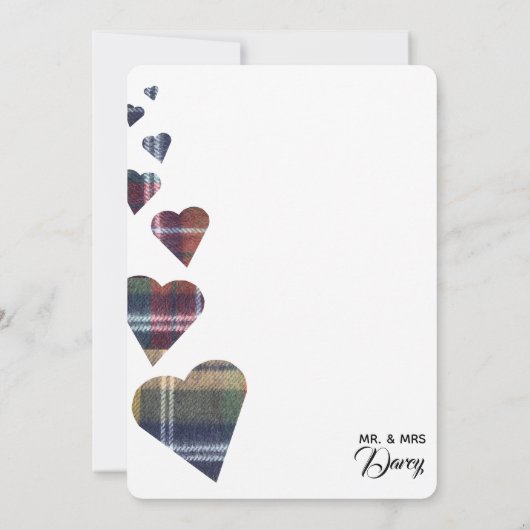 Tartan Dankeschön Karte (Rückseite)