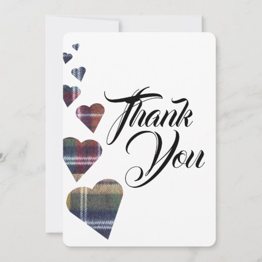 Tartan Dankeschön Karte (Vorderseite)