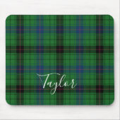 Tartan Davidson Plaid Blau Grün Personalisiert Mousepad (Vorne)