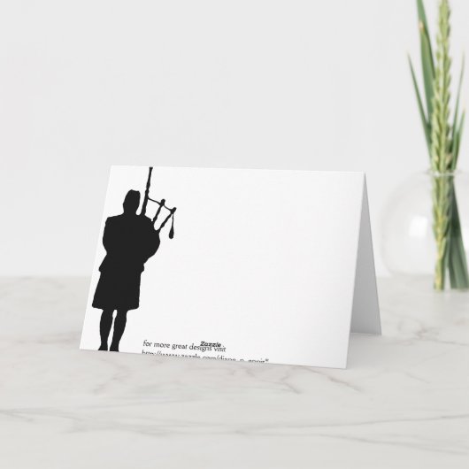 Tartan Day Scottish Bagpiper Karte (Rückseite)