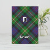 Tartan der Clan MacDonell of Glengarry Einladung (Stehend Vorderseite)