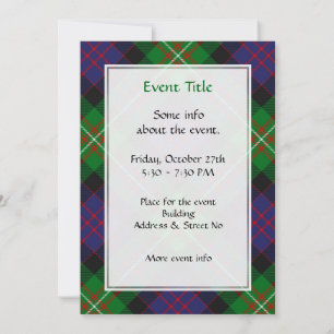 Tartan der Clan MacDonell of Glengarry Einladung